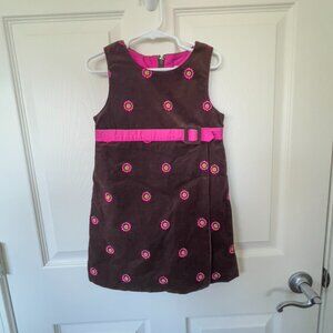 Lilly Pulitzer Brown Floral Corduroy Dress